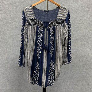 SOLD NWOT Lucky Brand Peasant Top 2X Plus